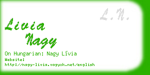 livia nagy business card